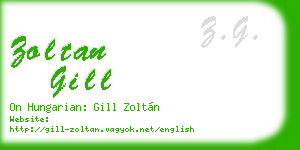 zoltan gill business card